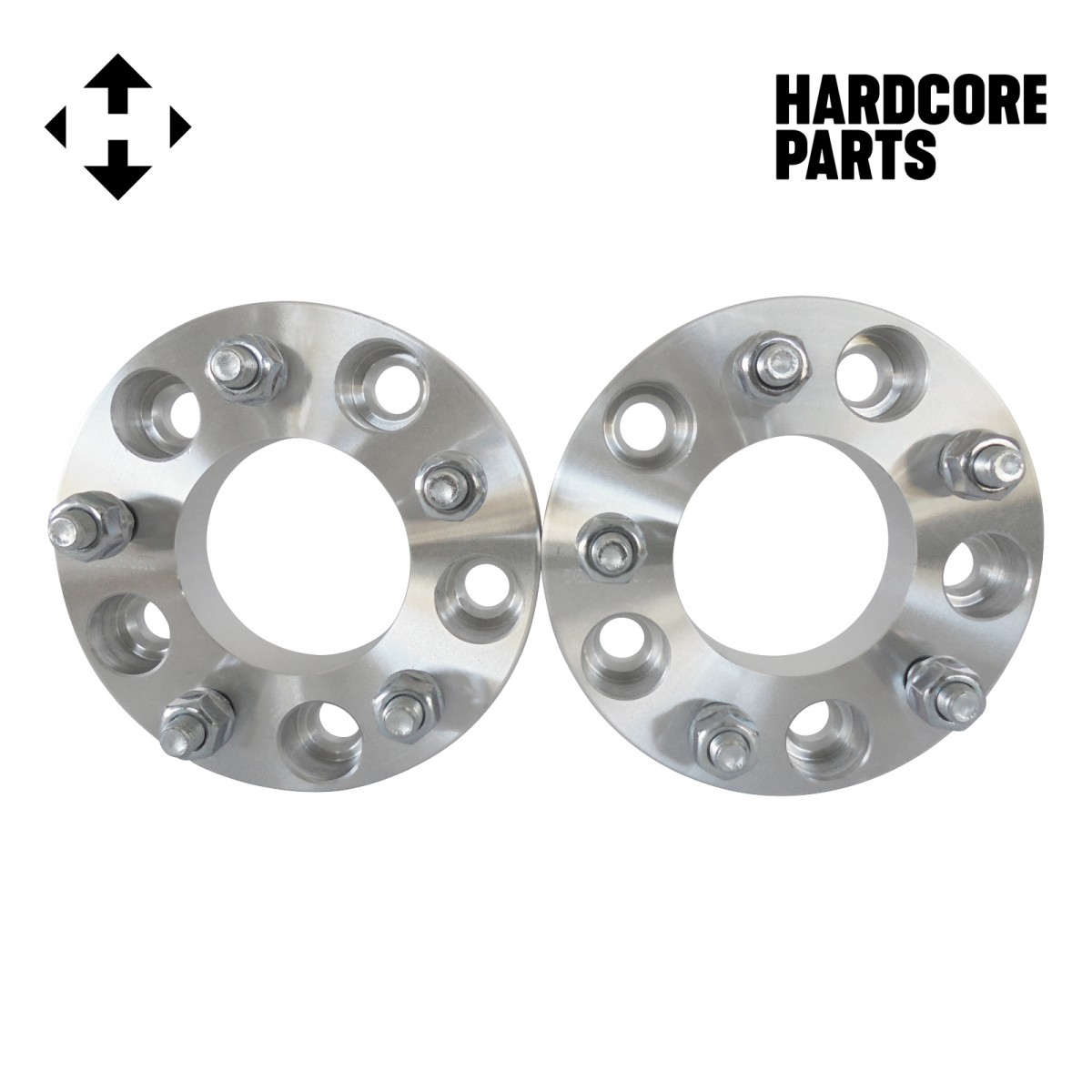 2 (1 per side) Wheel Spacers Adapters M12 x 1.5 threads 4 QTY