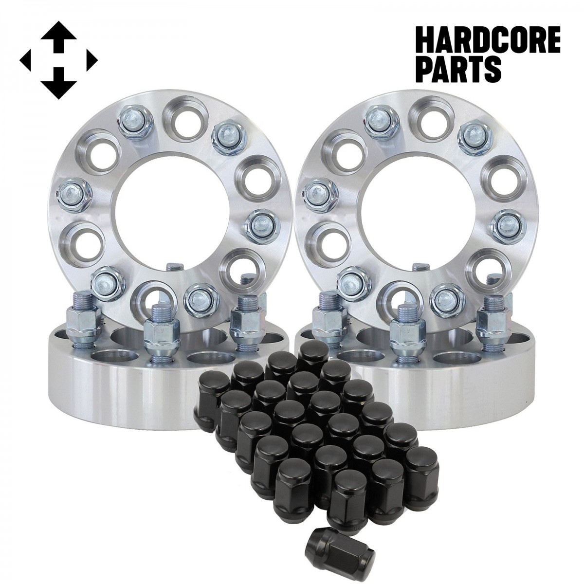 2 Wheel Spacers Adapters, 4×4.5 To 5×4.5, 2 Thick