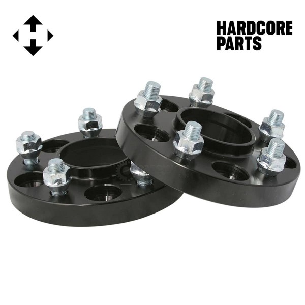 2 QTY Black Hub Centric Wheel Spacers Fits Infiniti G35, G37, Nissan 240sx 350z 370z 300zx 5x114.3 66.1cb 12x1.25 Studs 20mm