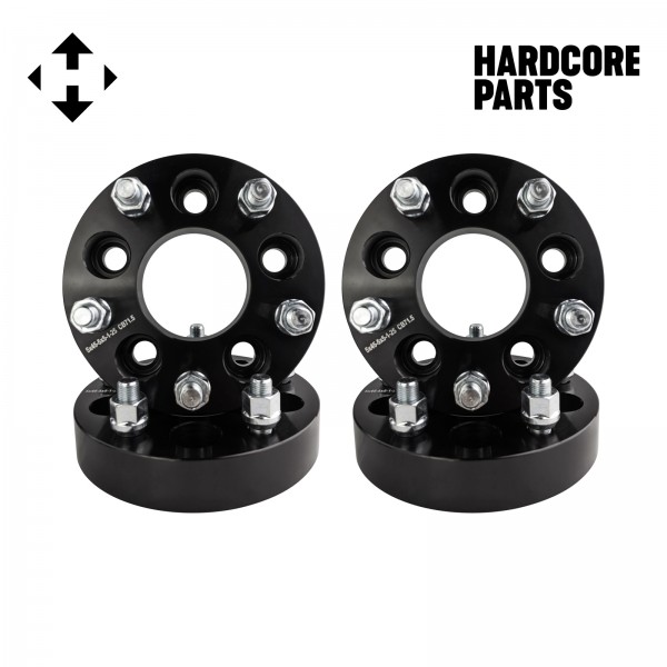 4 QTY BLACK WHEEL ADAPTERS 5X4.5 TO 5X5 1.25" | ADAPTS JEEP JK WHEELS ON TJ YJ KK SJ XJ MJ