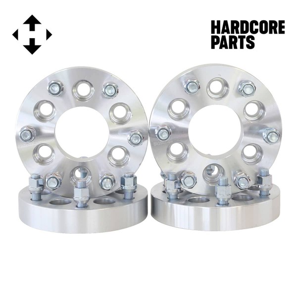 4 QTY Wheel Spacers Adapters 1.25" fits all 6x4.5 (6x114.3) vehicle to 6x5.5 wheel patterns with 1/2-20 threads