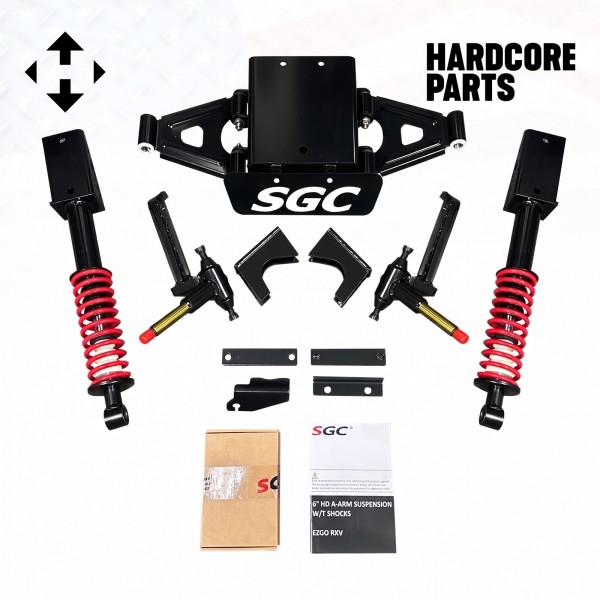 6” Heavy Duty All-Terrain Suspension Lift Kit for EZGO RXV (2008+) Golf Cart