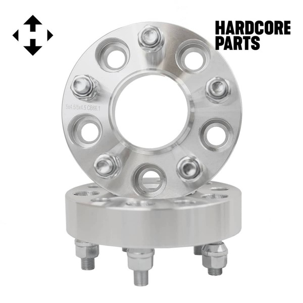 2 QTY Wheel Spacers Adapters 32mm (32 millimeter) fits all 5x4.5 (5x114.3) vehicle to 5x4.5 wheel bolt patterns with 12x1.25 threads - Fits Infiniti G35, G37, Nissan 240sx 350z 370z 300zx