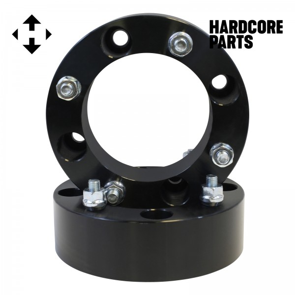 2 QTY 2" 4x137 Black ATV Wheel Spacer Adapters Center Bore 110mm  Studs M10-1.25 