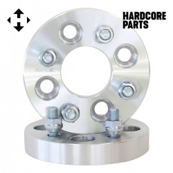 2 QTY Wheel Spacers 1" fits all 4x100 bolt patterns with 12x1.5 threads - Compatible with Acura Audi BMW Chevrolet Chrysler Dodge Honda Kia Toyota Volkswagen