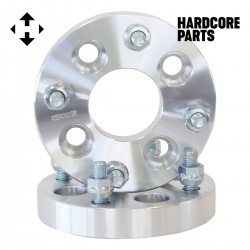 2 QTY Wheel Spacers Adapters 1" fits all 4x100 to 4x114.3 bolt patterns with 12x1.5 threads - Compatible with Acura Audi BMW Chevrolet Chrysler Dodge Honda Kia Toyota Volkswagen