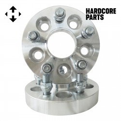 2 QTY 5x110 1" Hub Centric Wheel Spacer Adapters Center Bore: 65.1mm Studs: 12x1.25