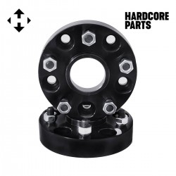 2 QTY Black Wheel Spacers Adapters 1.5" fits all 5x4.5 (5x114.3) Hubcentric vehicle to 5x4.5 wheel bolt patterns with 1/2-20 threads - Compatible with Jeep Wrangler TJ Cherokee Liberty