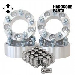4 QTY Wheel Spacers Adapters 2" fits all 5x4.75 wheel patterns with 12x1.5 threads + 20 Lug Nuts