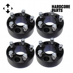4 QTY Black Wheel Spacers Adapters 1.5" fits all 5x4.5 (5x114.3) Hubcentric vehicle to 5x4.5 wheel bolt patterns with 1/2-20 threads - Compatible with Jeep Wrangler TJ Cherokee Liberty