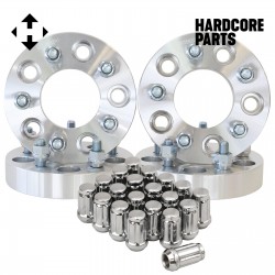 4 QTY 1" 5x4.75 Wheel Spacers Adapters 5x120 12x1.5 studs + Spline Lug Nuts +Key