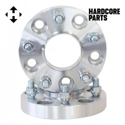 2 QTY Hubcentric Wheel Spacers Adapters 1" 5x5 (5x127) with 1/2-20 threads - Compatible with Jeep Wrangler JK (All Models) 2007-2017, Jeep Grand Cherokee 1999-2010, Jeep Commander 2006-2010