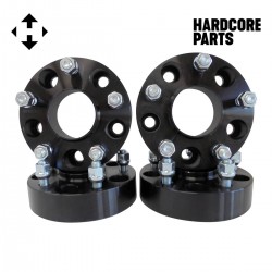 4 QTY 1.5" Black Wheel Spacers Adapters 5x5 Hubcentric Studs 1/20-20 + 20 Lug nuts