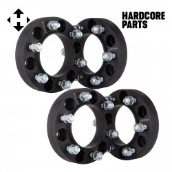 4 QTY Black Wheel Spacers Adapters 1.25" fits all 6x5.5 (6x139.7) Hubcentric vehicle to 6x5.5 wheel patterns with 12x1.5 threads - Compatible with 4 RUNNER FJ CRUISER TACOMA TUNDRA