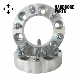 2 QTY 1.5" 6x5.5 Silver Wheel Spacer Adapters 12x1.25 Studs - Fits Titan Xterra Frontier