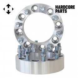 2 QTY Wheel Spacers Adapters 2" 8x6.5 (8x165.1) vehicle to 8x6.5 wheel patterns with 9/16-18 threads - Compatible with Chevy Express Silverado Suburban GMC Sierra Yukon Hummer H1 H2 Ford F-350 Pickup