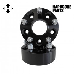 2 QTY Black Wheel Spacers Adapters 2" fits all 5x5 (5x127) Hubcentric vehicle to 5x5 wheel patterns with 1/2-20 threads - Compatible With Jeep Wrangler JK Rubicon
