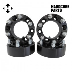 4 QTY Black Wheel Spacers Adapters 2" 6x5.5 (6x139.7) bolt patterns with 12x1.5 threads - Compatible with Toyota Isuzu Chevroloet GMC Dodge Ford Honda Hummer Hyundai Isuzu Lexus Mazda Mitsubishi