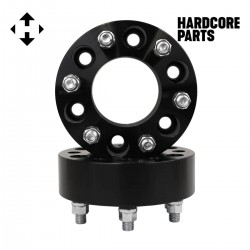 2 QTY Black Wheel Spacers Adapters 2" fits all 6x135 vehicle to 6x135 wheel patterns with 14x2 threads