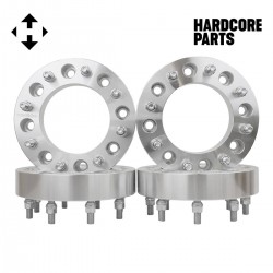 4 QTY 2" 8x200 Wheel Spacers Adapters 14x1.5 threads + 32pc Lug Nuts - Compatible With Ford F350
