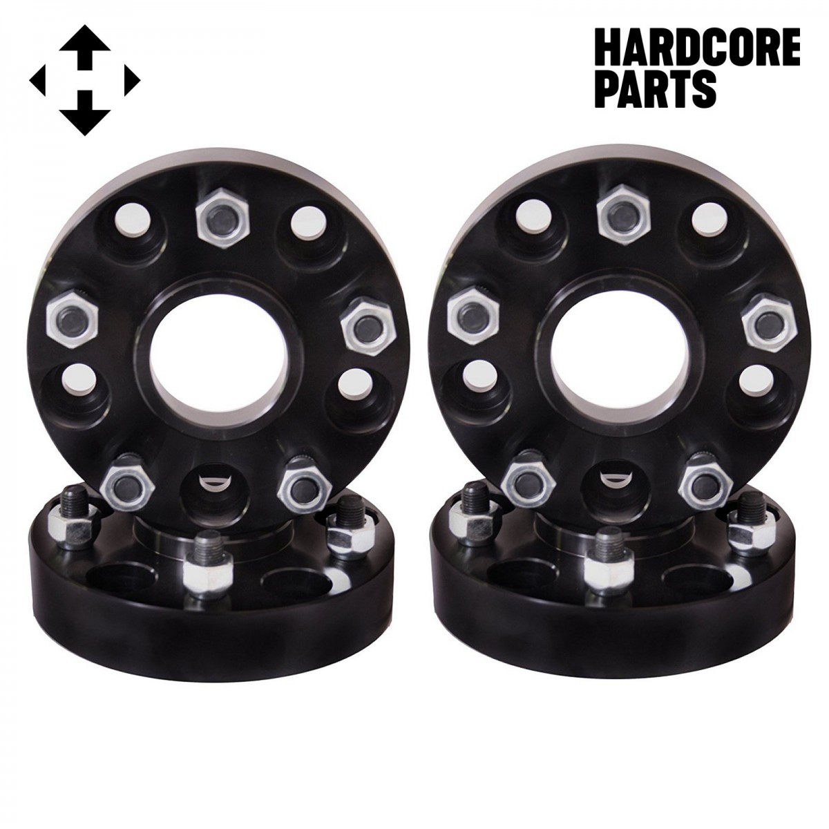 1.5" Black 5x4.5 HUBCENTRIC Wheel Spacers 4 QTY