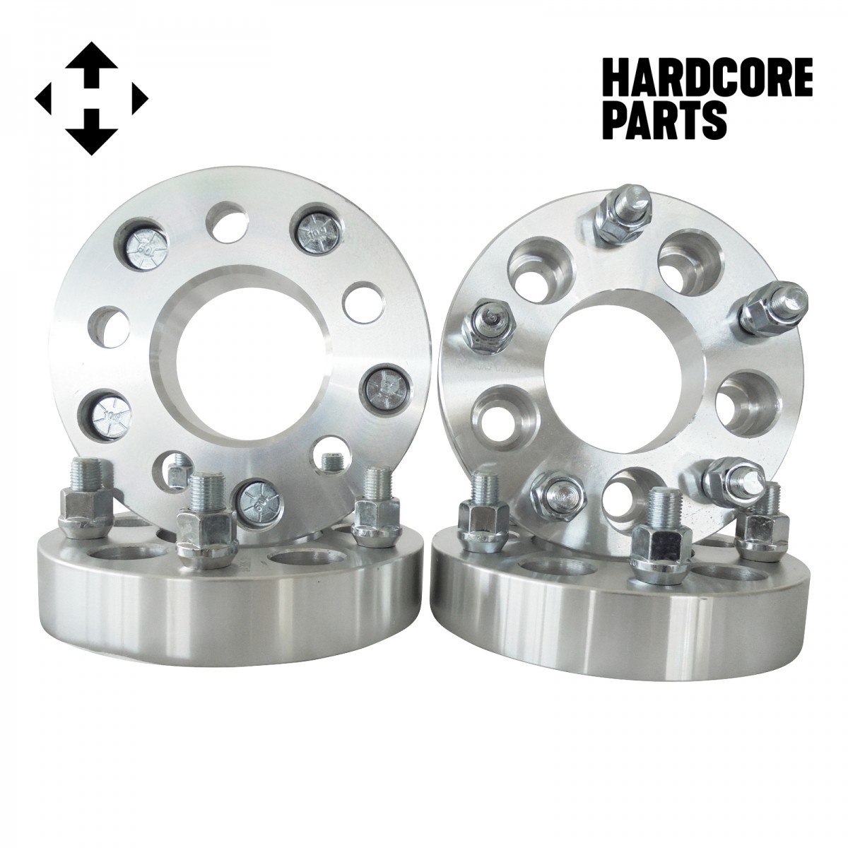 thumbnail interactive-video image 1 of 4 Wheel Adapters 5x4.5 To 5x5 - 1.25 Inch Thick - For Jeep JK On TJ YJ KK SJ XJ - Rdcobra91 1 of 4