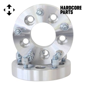 2 QTY Wheel Spacers Adapters 1.25" fits all 5x45 vehicle to 5x5.5 wheel patterns with 1/2-20 threads - Compatible with JEEP CJ Wrangler