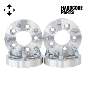 4 QTY Wheel Spacers Adapters 1.25" fits all 5x45 vehicle to 5x5.5 wheel patterns with 1/2-20 threads - Compatible with JEEP CJ Wrangler