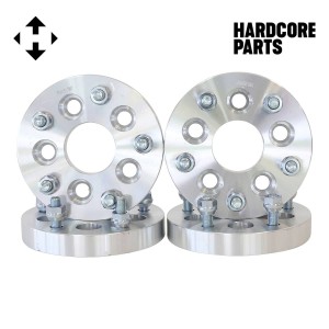 4 QTY Wheel Spacers Adapters 1" 5x100 vehicle to 5x120.7 wheel bolt patterns with 12x1.5 threads - Compatible with Buick Chevrolet GMC Chrysler Dodge Jaguar Pontiac Suburu Toyota Volkswagen