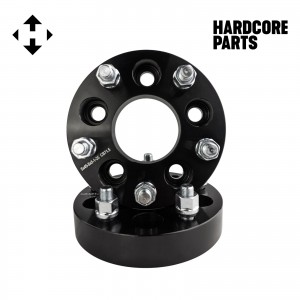 2 QTY BLACK WHEEL ADAPTERS 5X4.5 TO 5X5 1.25" | ADAPTS JEEP JK WHEELS ON TJ YJ KK SJ XJ MJ