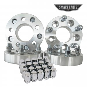 4 QTY 1.5" 5x5.5 to 5x4.5 Wheel Spacers Adapters 1/20-20 Studs + 20pc Lug Nuts