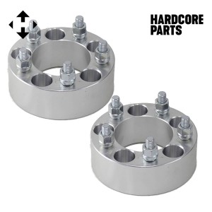 2 QTY Wheel Spacers Adapters 2" 5x5 (5x127) Studs 1/20-20 - Compatible with Jeep Wrangler JK Grand Cherokee Commander 