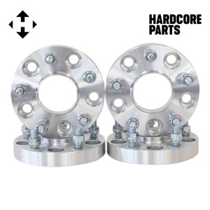 4 QTY 1" Wheel Spacers Adapters 5x5 Hubcentric 1/2-20 studs + 20pc lug nuts