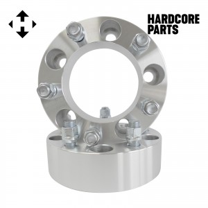 2 QTY Wheel Spacers Adapters 2" 5x5.5 (5x139.7) vehicle to 5x5.5 wheel patterns with 9/16-18 threads - Compatible with Dodge Ram 1500 Ford F100 F150 E100 E150 Bronco Jeep CJ3 CJ5 CJ6 CJ7 Scrambler