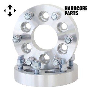 2 QTY Wheel Spacers Adapters 1.25" fits all 6x4.5 (6x114.3) vehicle to 6x5.5 wheel patterns with 1/2-20 threads