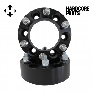 2 QTY 1.5" 6x5.5 Black Wheel Spacer Adapters 12x1.25 Studs - Fits Titan Xterra Frontier