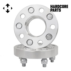 2 QTY 5x4.5 (5x114.3) 25mm 1" Hubcentric Wheel Spacers with 12x1.5 Studs - Compatible with Jeep Compass Hyundai Genesis Tiburon Veloster Kia Optima Soul Mazda 3 CX-5 Miata MX-6 Protege Patriot Toyota