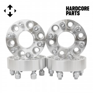 4 QTY 1.5" 6x5 Silver Hubcentric Wheel Spacer Adapters CB: 78.1mm 12x1.5 Studs