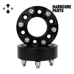 2 QTY Black Wheel Spacers Adapters 2" fits all 6x135 vehicle to 6x135 wheel patterns with 14x2 threads