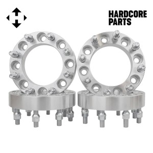 4 QTY Wheel Spacers Adapters 1.5" fits all 8x6.5 (8x165.1) vehicle to 8x170 wheel patterns with 14x1.5 threads - Compatible with Chevy Express Silverado Suburban GMC Sierra Yukon Hummer Ram