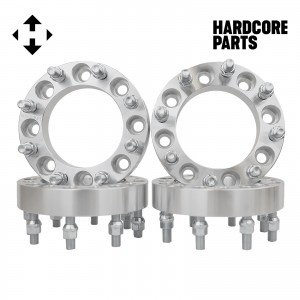 4 QTY Wheel Spacers Adapters 1.5" fits all 8x6.5 (8x165.1) vehicle to 8x180 wheel patterns with 14x1.5 threads - Compatible with Chevy Express Silverado Suburban GMC Sierra Yukon Hummer Ram