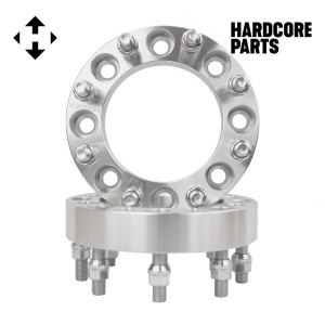 2 QTY Wheel Spacers Adapters 1.5" fits all 8x6.5 (8x165.1) vehicle to 8x170 wheel patterns with 14x1.5 threads - Compatible with Chevy Express Silverado Suburban GMC Sierra Yukon Hummer Ram